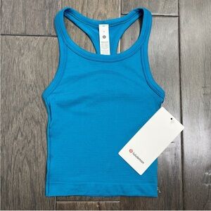 Lululemon NWT Swiftly Tech Cropped Racerback Tank Top 2.0 Hawaiian Blue